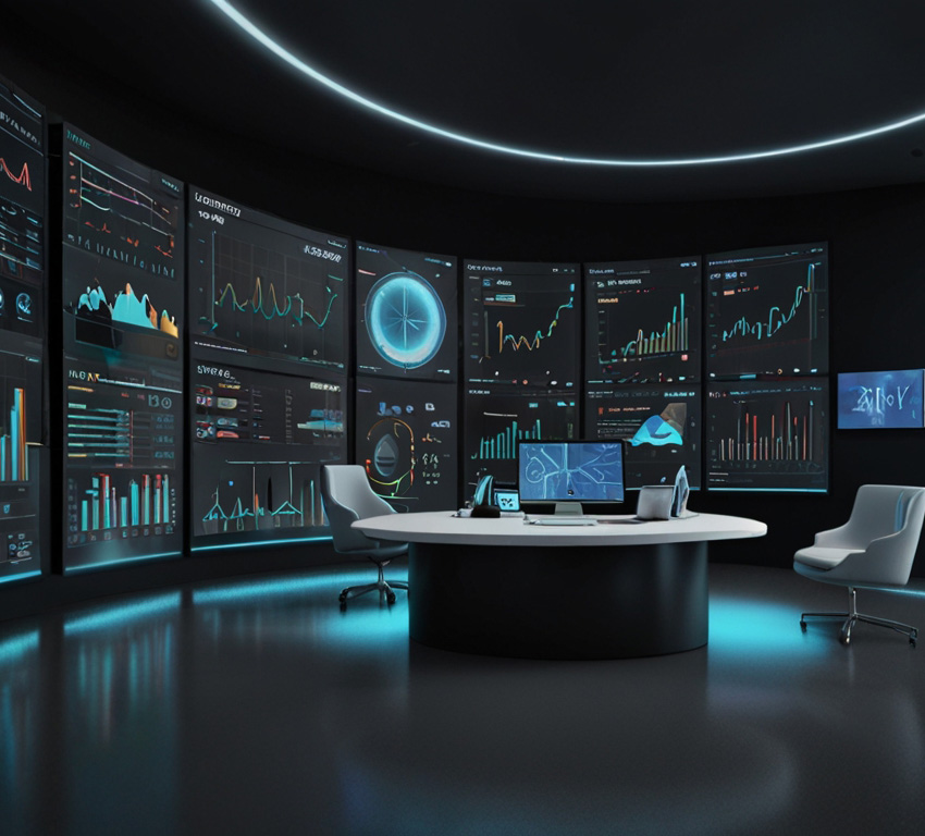 Dashboard financiero futurista